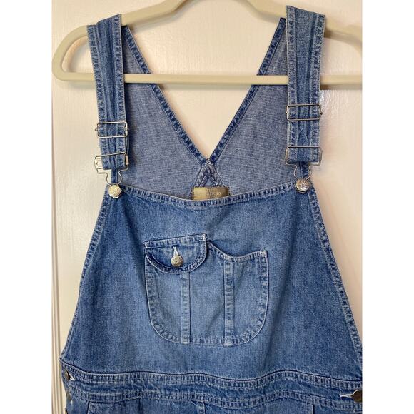 The Territory Ahead Blue Jean Denim Short Overalls Size 14 XL 100% Cotton - Picture 2 of 6